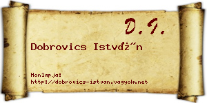 Dobrovics István névjegykártya