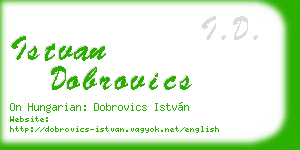 istvan dobrovics business card